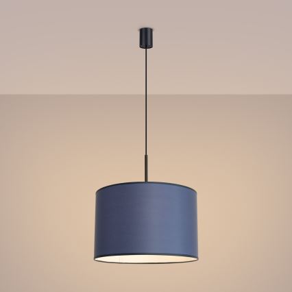 Lampa wisząca na przewodzie NEVIA 1xE27/15W/230V średnica 40 cm niebieska