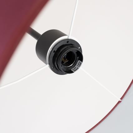 Lampa wisząca na lince NEVIA 1x E27/15W/230V, śr. 40 cm, czerwona