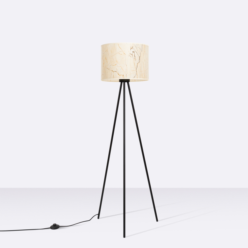 Lampa stojąca NEVIA 1xE27/15W/230V beżowa/dekor marmuru