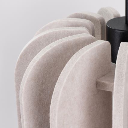 Lampa wisząca na przewodzie MULA 1xE27/15W/230V śr. 27 cm kremowa