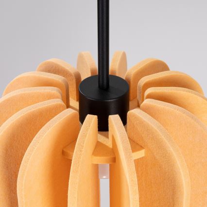 Lampa wisząca na lince MULA 1xE27/15W/230V śr. 27 cm żółta