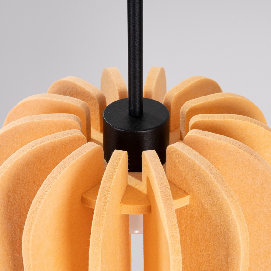 Lampa wisząca na lince MULA 1xE27/15W/230V śr. 27 cm żółta