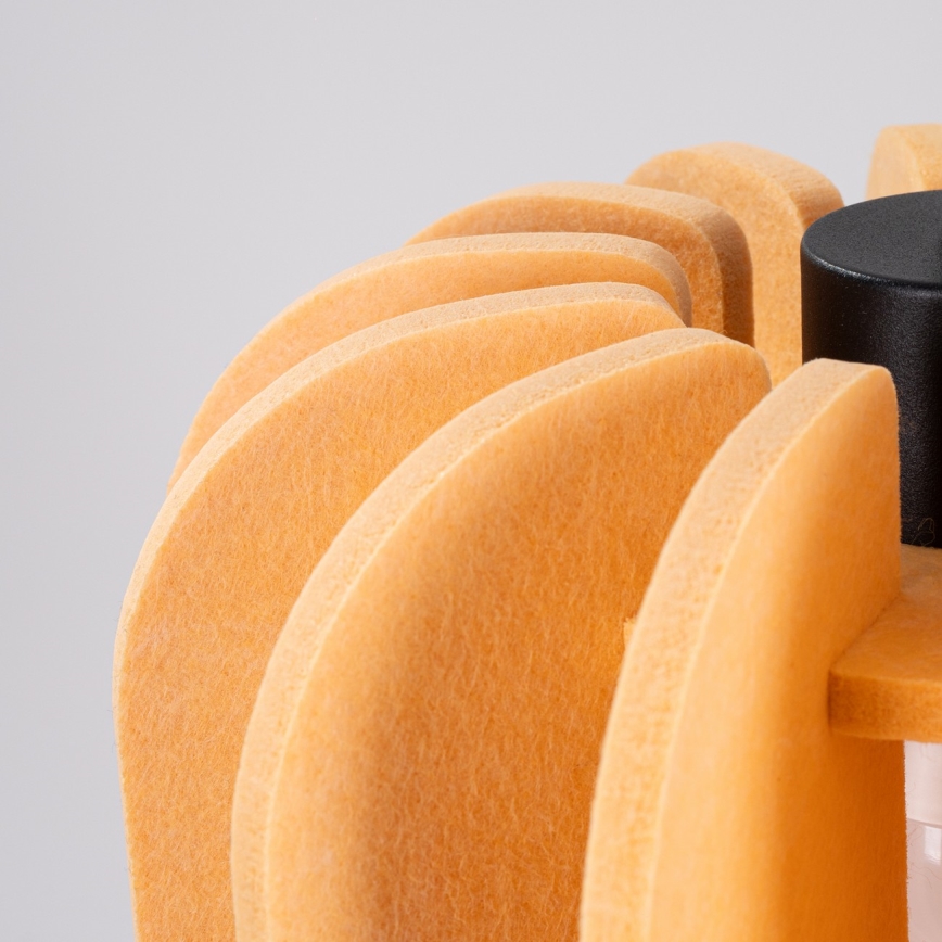 Lampa wisząca na lince MULA 1xE27/15W/230V śr. 27 cm żółta