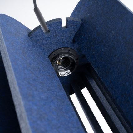 Żyrandol na przewodzie MULA 1xE27/15W/230V śr. 27 cm niebieski