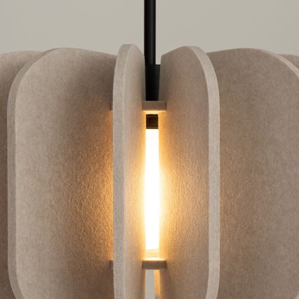 Lampa wisząca na lince MULA 1xE27/15W/230V średnica 45 cm kremowa