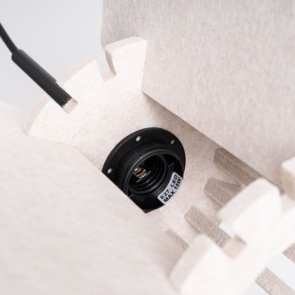 Lampa wisząca na lince MULA 1xE27/15W/230V średnica 45 cm kremowa