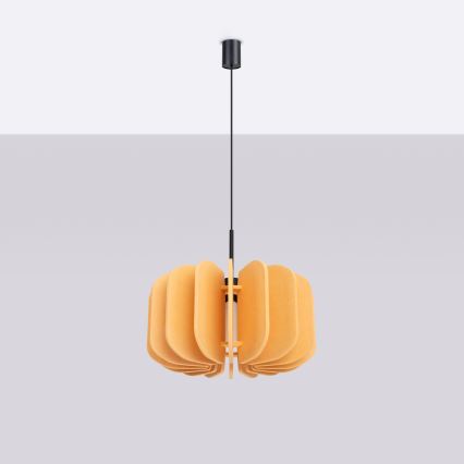 Lampa wisząca na przewodzie MULA 1xE27/15W/230V śr. 45 cm żółta