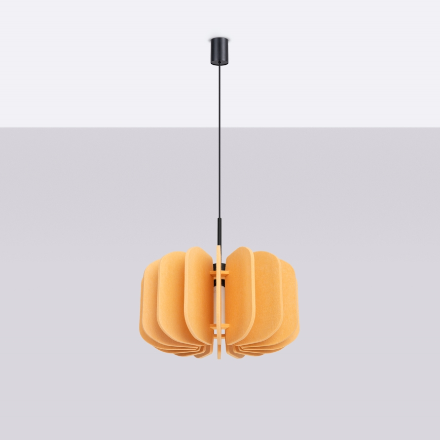 Lampa wisząca na przewodzie MULA 1xE27/15W/230V śr. 45 cm żółta