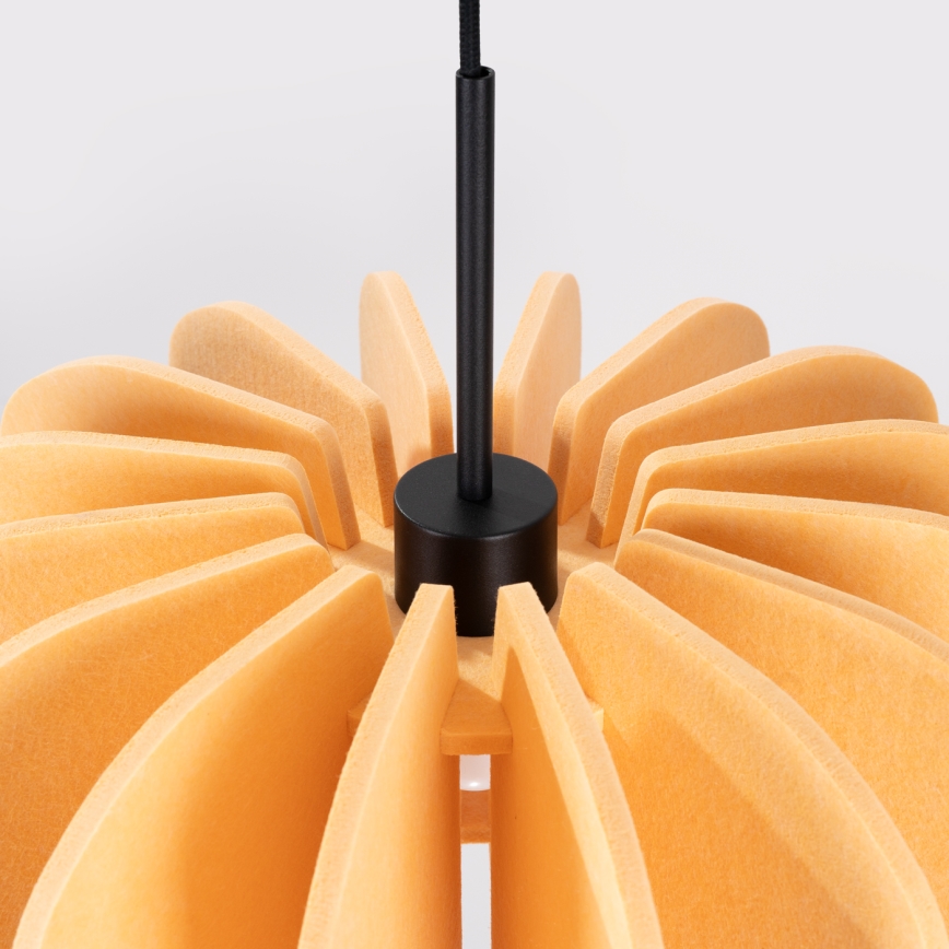 Lampa wisząca na przewodzie MULA 1xE27/15W/230V śr. 45 cm żółta