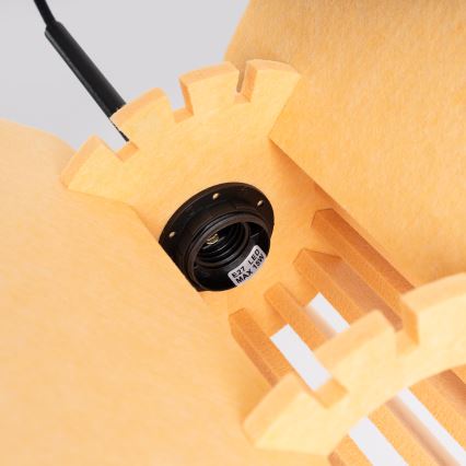 Lampa wisząca na przewodzie MULA 1xE27/15W/230V śr. 45 cm żółta