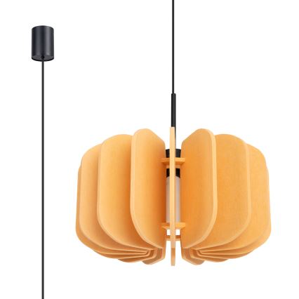 Lampa wisząca na przewodzie MULA 1xE27/15W/230V śr. 45 cm żółta