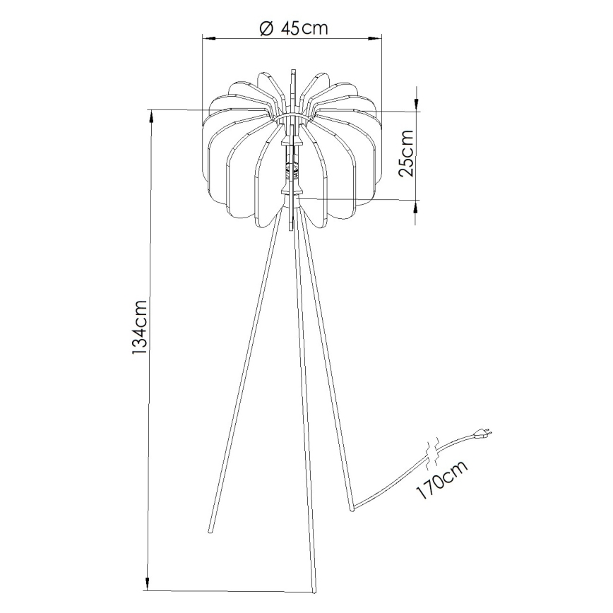 Lampa stojąca MULA 1xE27/15W/230V żółta