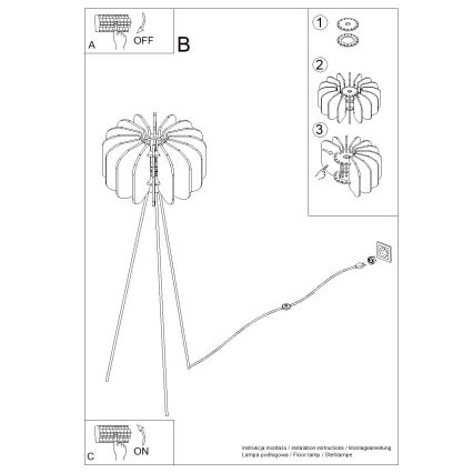 Lampa stojąca MULA 1xE27/15W/230V niebieska