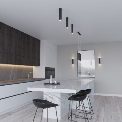 Lampa wisząca na lince LAGOS 2xGU10/10W/230V czarna