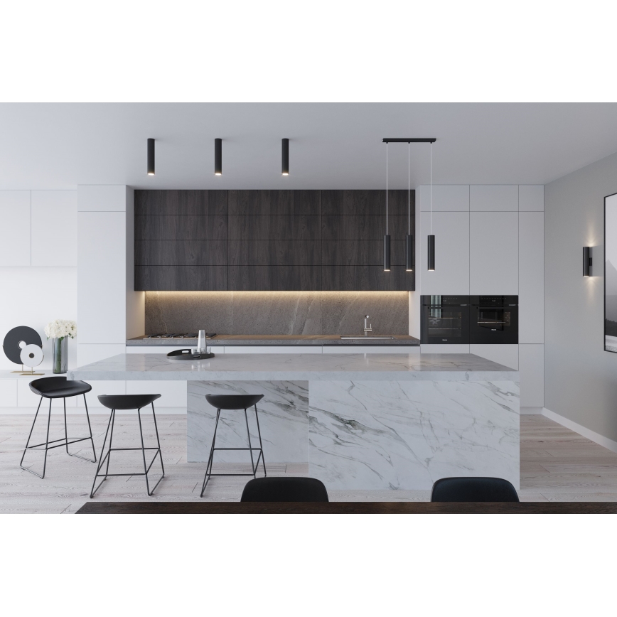 Lampa wisząca na lince LAGOS 2xGU10/10W/230V czarna