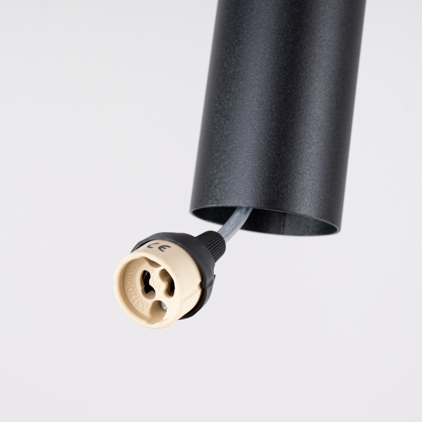 Lampa wisząca na lince LAGOS 2xGU10/10W/230V czarna