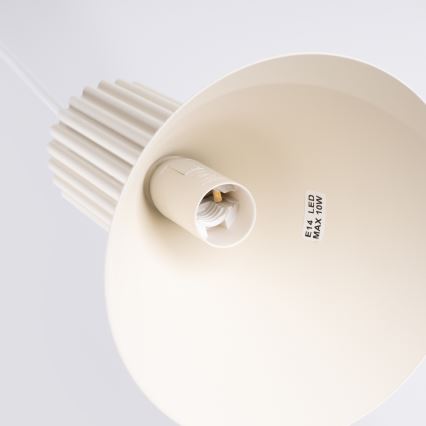 Lampa wisząca na lince ESTRIA 1xE14/10W/230V Ø 14 cm kremowa
