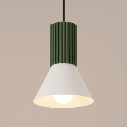 Lampa wisząca na przewodzie ESTRIA 1xE14/10W/230V, Ø 14 cm, zielona