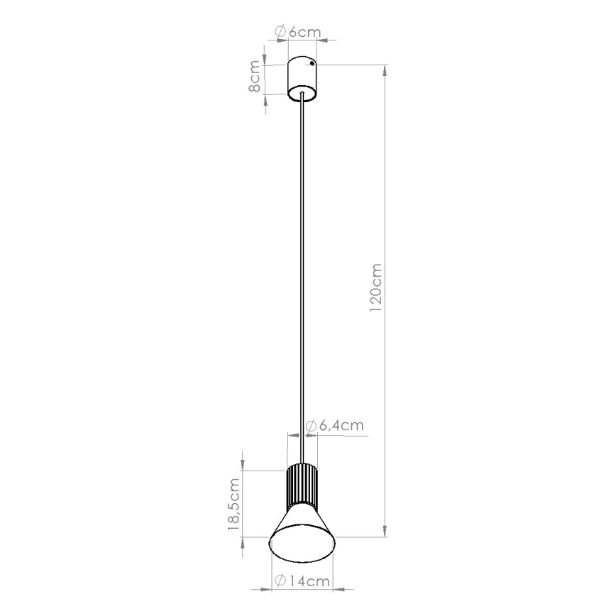 Lampa wisząca na przewodzie ESTRIA 1xE14/10W/230V, Ø 14 cm, zielona