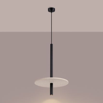 Lampa wisząca na lince FELTRO 1xG9/8W/230V czarna/kremowa
