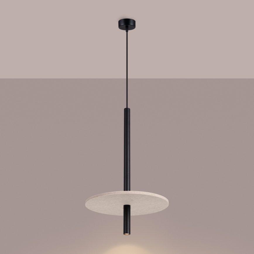 Lampa wisząca na lince FELTRO 1xG9/8W/230V czarna/kremowa