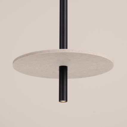 Lampa wisząca na lince FELTRO 1xG9/8W/230V czarna/kremowa