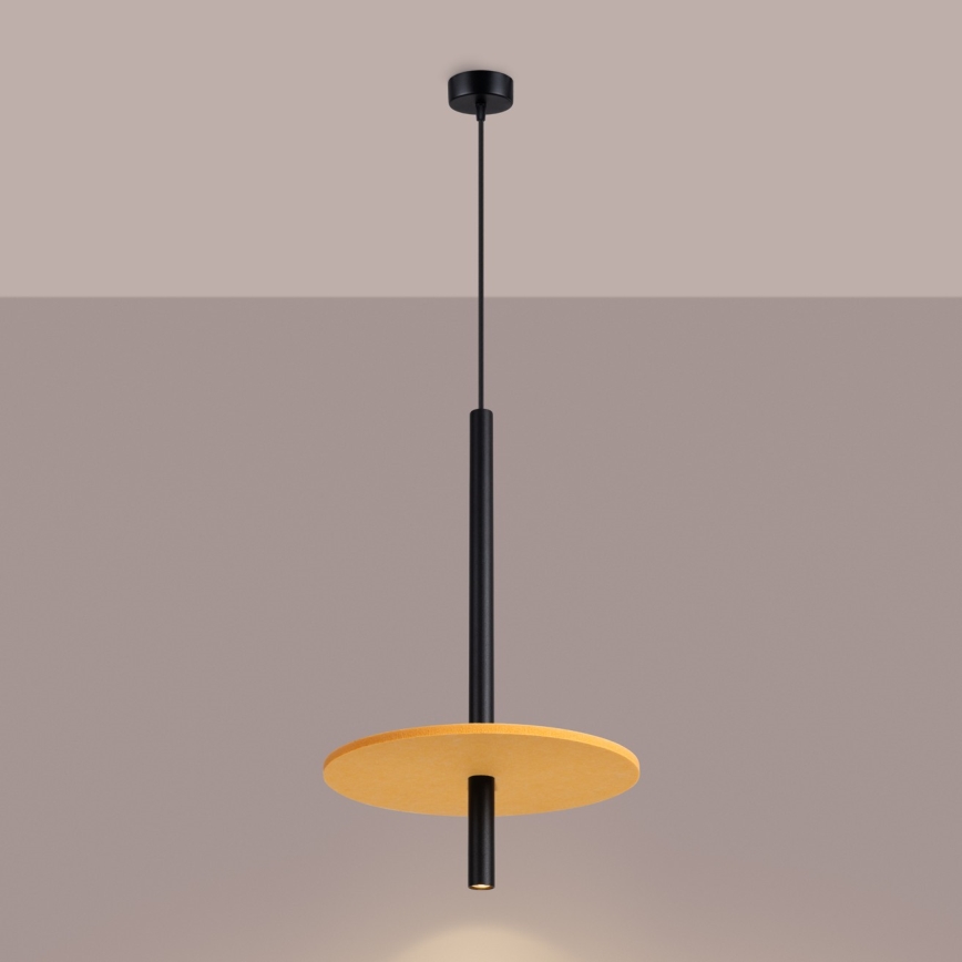 Lampa wisząca na lince FELTRO 1xG9/8W/230V czarny/żółty