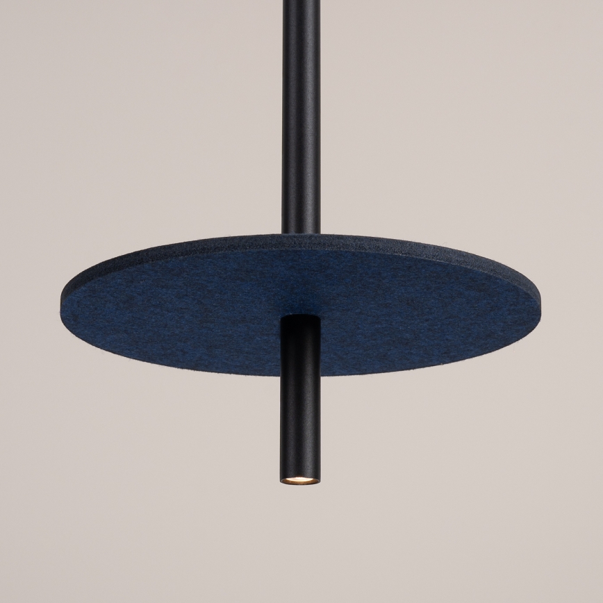 Lampa wisząca na przewodzie FELTRO 1xG9/8W/230V czarna/niebieska