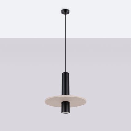 Lampa wisząca na lince PELTA 1xGU10/10W/230V czarna/kremowa