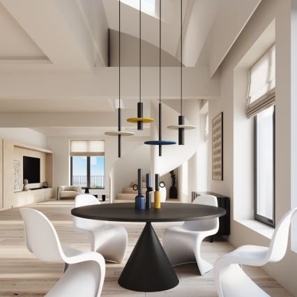 Lampa wisząca na przewodzie PELTA 1xGU10/10W/230V czarna/niebieska