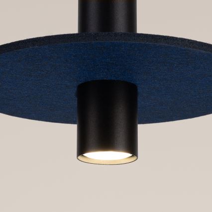 Lampa wisząca na przewodzie PELTA 1xGU10/10W/230V czarna/niebieska