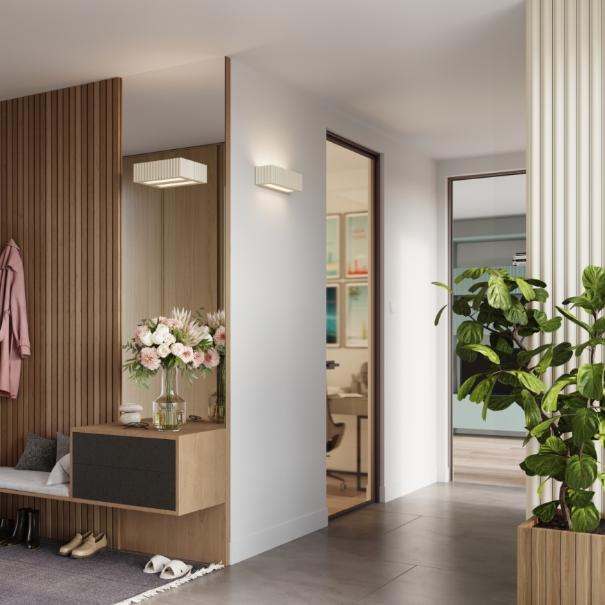 Kinkiet RIGATA 1xE27/15W/230V ceramika/kremowy