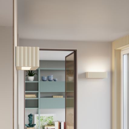 Kinkiet RIGATA 1xE27/15W/230V ceramika/kremowy