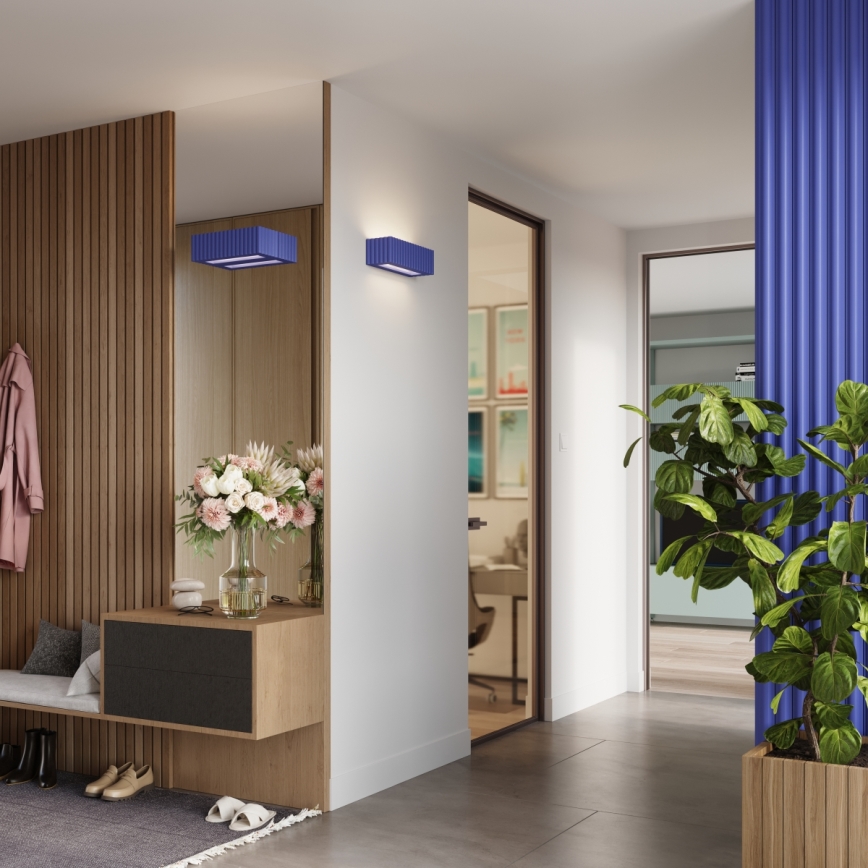 Kinkiet ścienny RIGATA 1xE27/15W/230V ceramika/niebieski