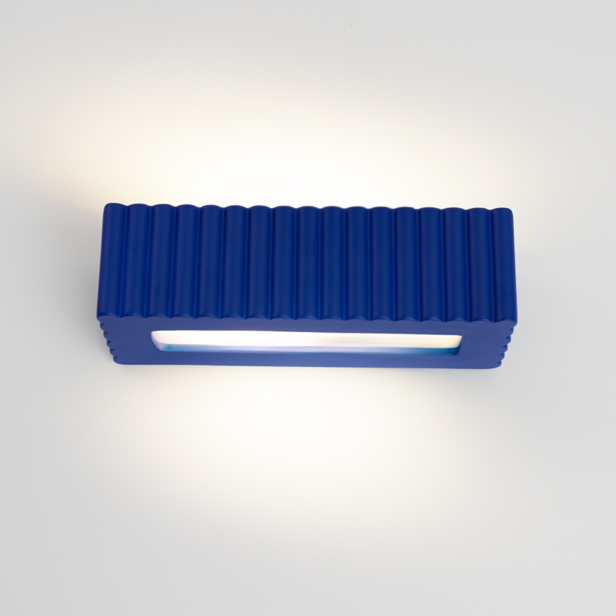 Kinkiet ścienny RIGATA 1xE27/15W/230V ceramika/niebieski