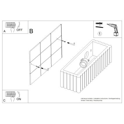 Kinkiet ścienny RIGATA 1xE27/15W/230V ceramika/niebieski