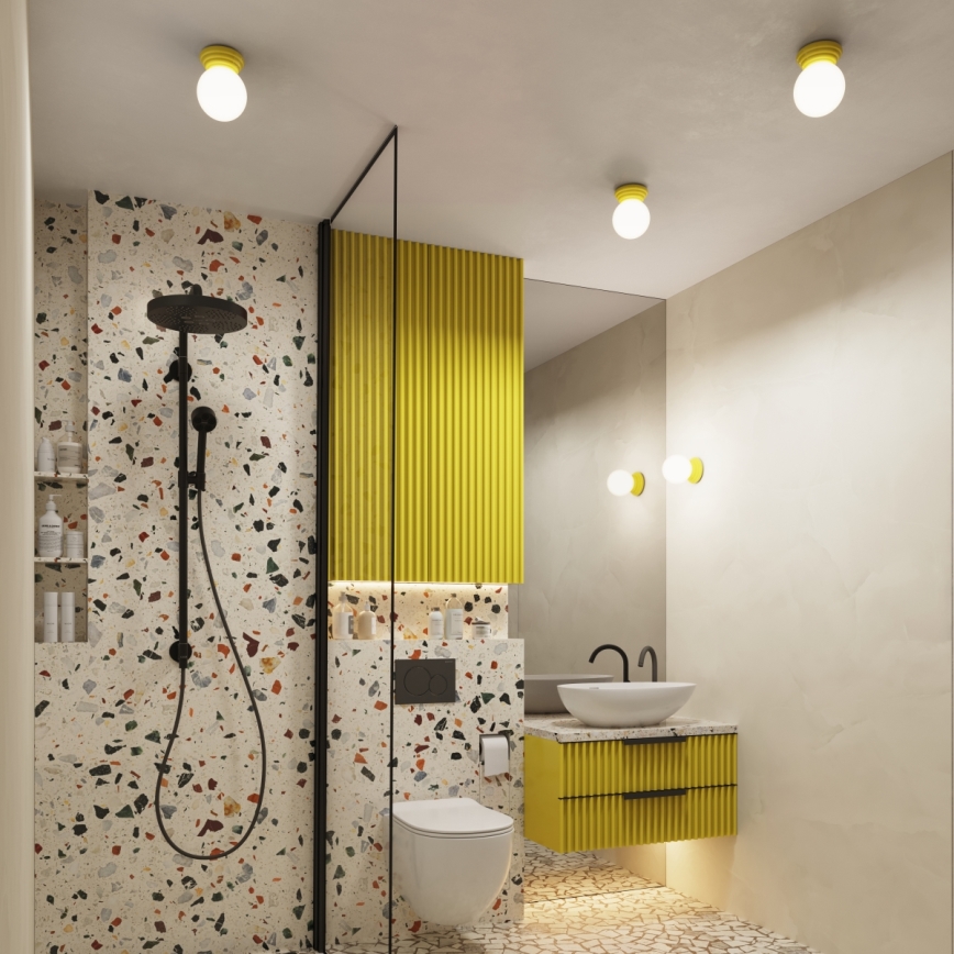 Kinkiet łazienkowy ZORI 1xG9/8W/230V IP44 żółty