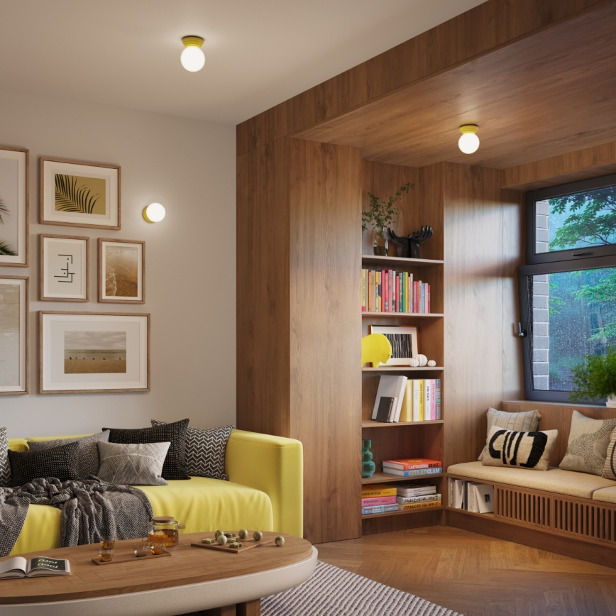 Łazienkowa lampa sufitowa ZORI 1xG9/8W/230V śr. 12 cm IP44 żółta