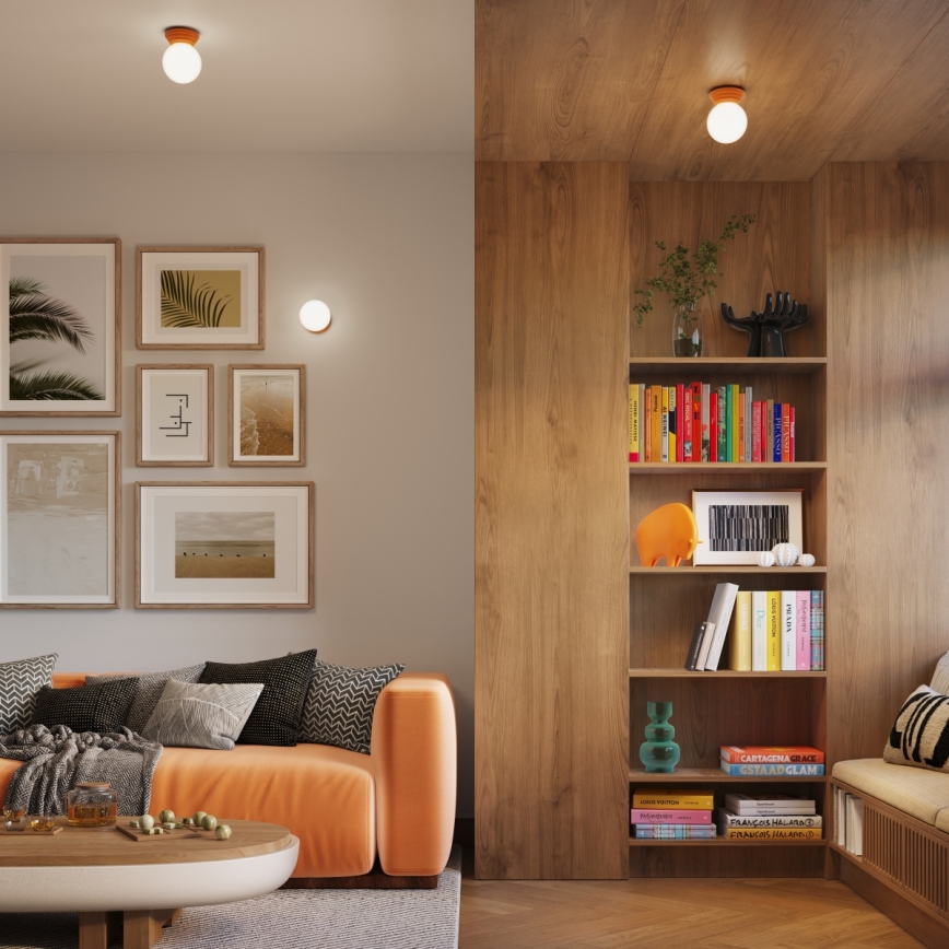 Plafon łazienkowy ZORI 1xG9/8W/230V Ø 12 cm IP44 pomarańczowy