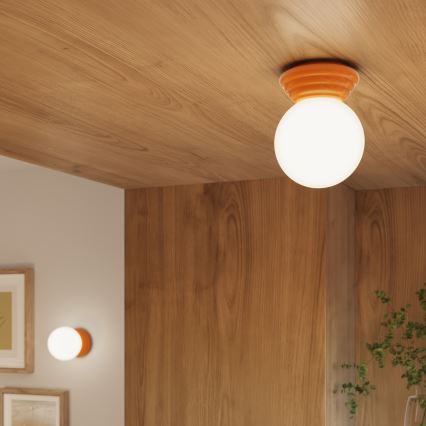 Plafon łazienkowy ZORI 1xG9/8W/230V Ø 12 cm IP44 pomarańczowy