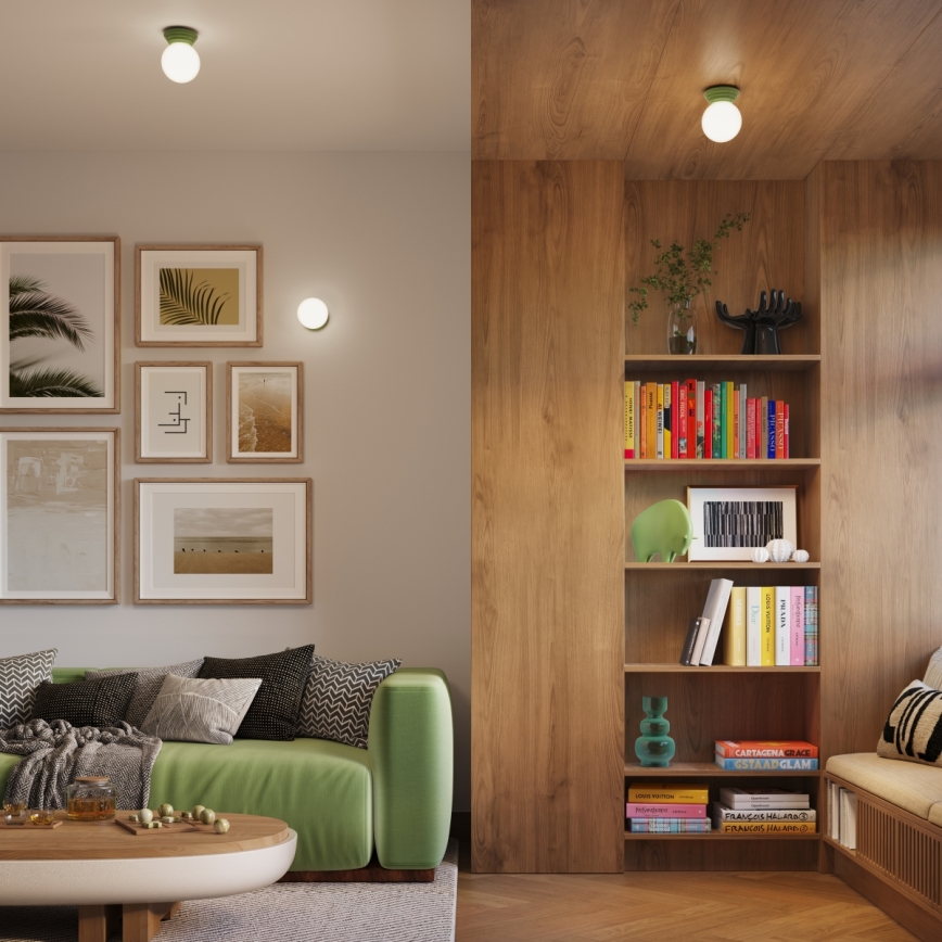 Lampa sufitowa łazienkowa ZORI 1xG9/8W/230V śr. 12 cm IP44 zielona