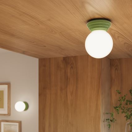 Lampa sufitowa łazienkowa ZORI 1xG9/8W/230V śr. 12 cm IP44 zielona