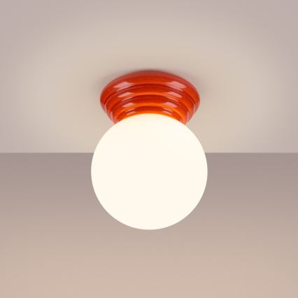 Plafon łazienkowy ZORI 1xG9/8W/230V Ø 12 cm IP44 różowy