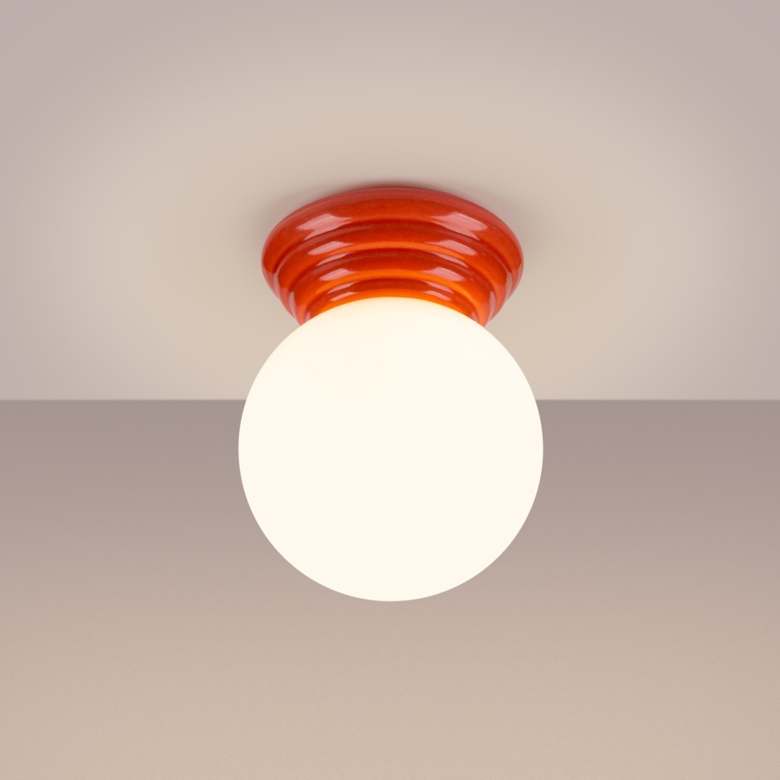 Plafon łazienkowy ZORI 1xG9/8W/230V Ø 12 cm IP44 różowy