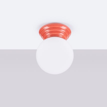 Plafon łazienkowy ZORI 1xG9/8W/230V Ø 12 cm IP44 różowy