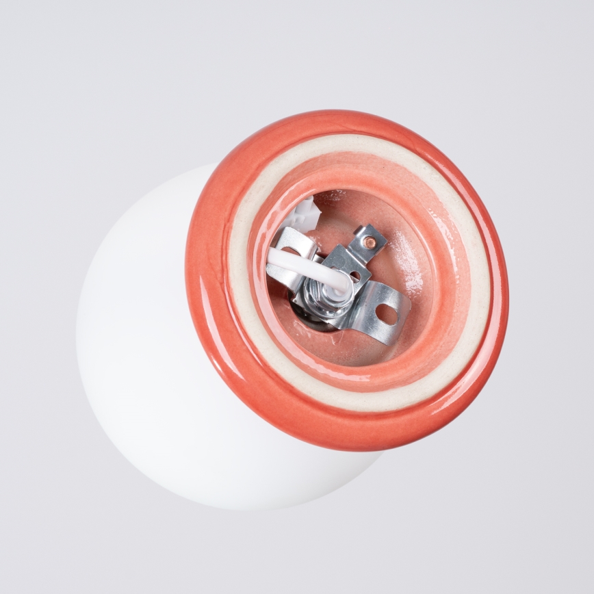 Plafon łazienkowy ZORI 1xG9/8W/230V Ø 12 cm IP44 różowy