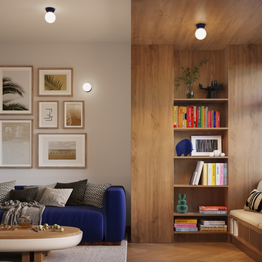 Lampa sufitowa do łazienki ZORI 1xG9/8W/230V Ø 12 cm IP44 niebieska