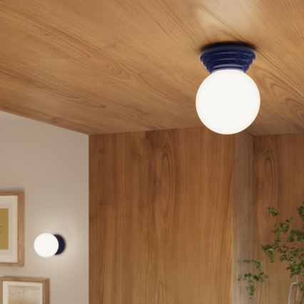 Lampa sufitowa do łazienki ZORI 1xG9/8W/230V Ø 12 cm IP44 niebieska