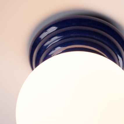 Lampa sufitowa do łazienki ZORI 1xG9/8W/230V Ø 12 cm IP44 niebieska