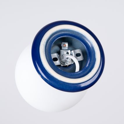 Lampa sufitowa do łazienki ZORI 1xG9/8W/230V Ø 12 cm IP44 niebieska